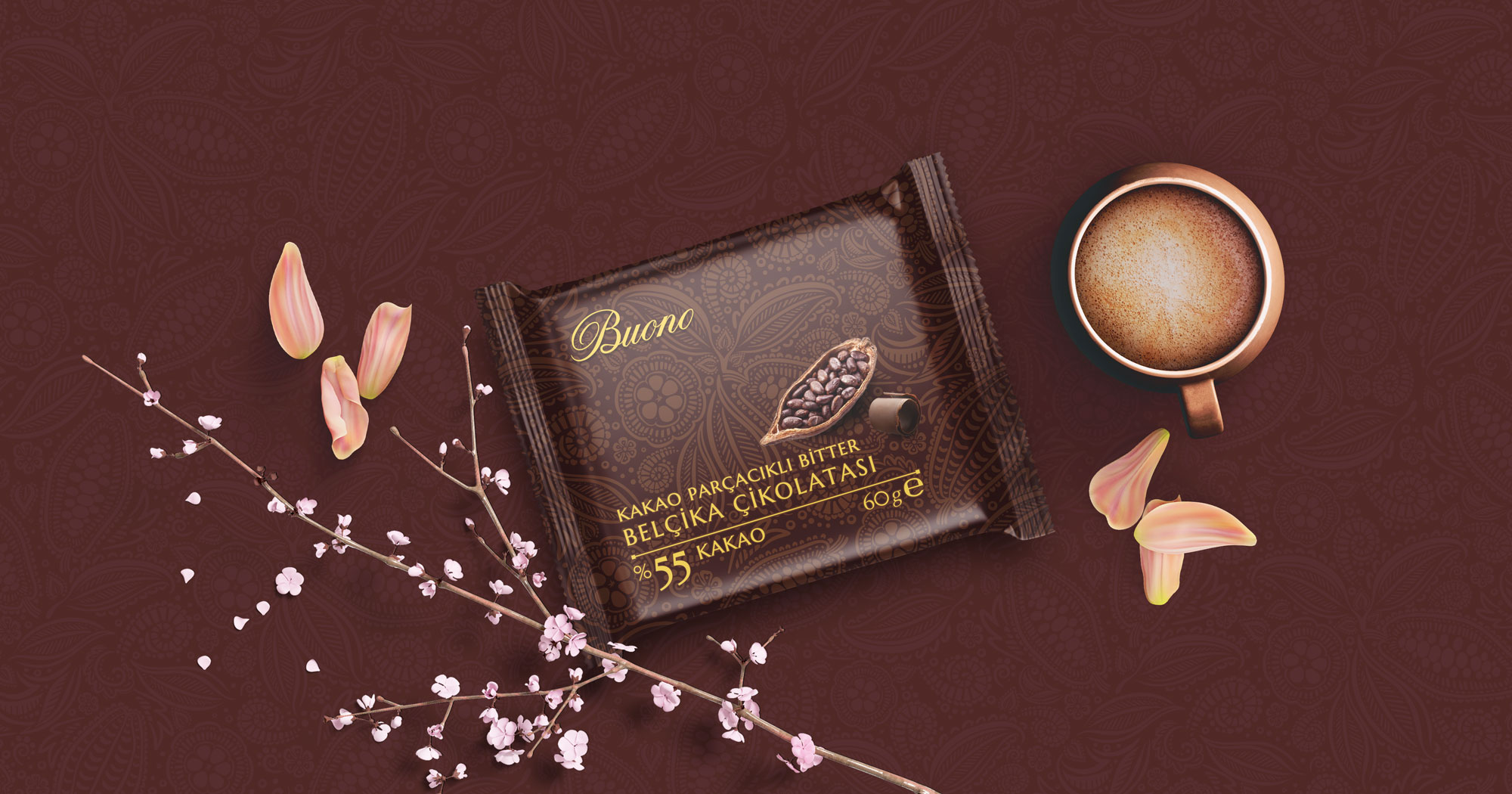 buono belgium chocolate with cocoa particle bitter